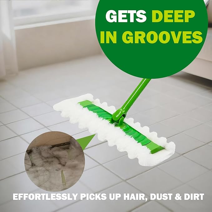 Heavy Duty Dry Sweeping Cloth Refills for Swiffer Sweeper Mop, Sweeper Pet Dry Pad Refills to Clean Dust, Pet Hair, Dirt, Floor Duster Refills, 100 Count