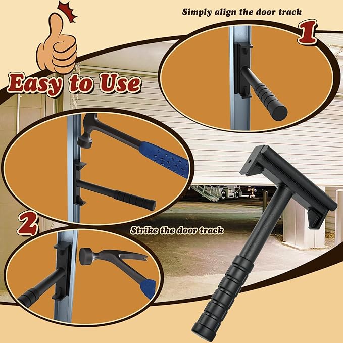 TOPOWN Heavy Duty Garage Door Track Repair Tool Kit for 2-Inch Roller Track Rail Systems, Garage Door Vertical Track Maintenance Tool Set, Anti-Slip Handle and Easy Operation