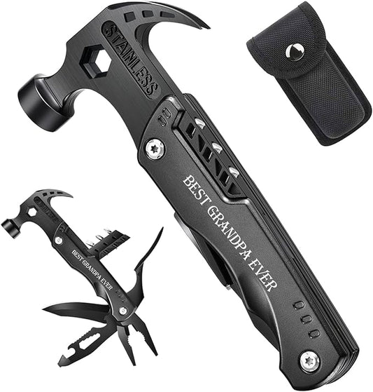 VEITORLD Christmas Stocking Stuffers, Gifts for Men Dad Grandpa, All in One Survival Tools Hammer Multitool, Best Grandpa Ever Gifts, Cool Gifts for Grandparents Who Have Everything, Cool Gadgets