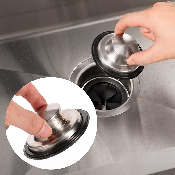 RQYEKDO Garbage Disposal Flange Stopper Collar Sink Baffle Kit, Fit Universal 3-1/2 Inch Standard Sink Drain Hole，Kitchen Sink Flange Stopper Replacement Accessories,Stainless Steel (polished)