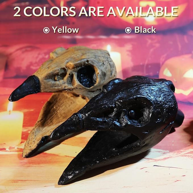 Aztec Crow Death Whistle - Loud Human-Like Scream - Ghost Scream Whistle for Halloween, Pranks, Decor, Self Defense - Wilderness Survival Whistle - Black