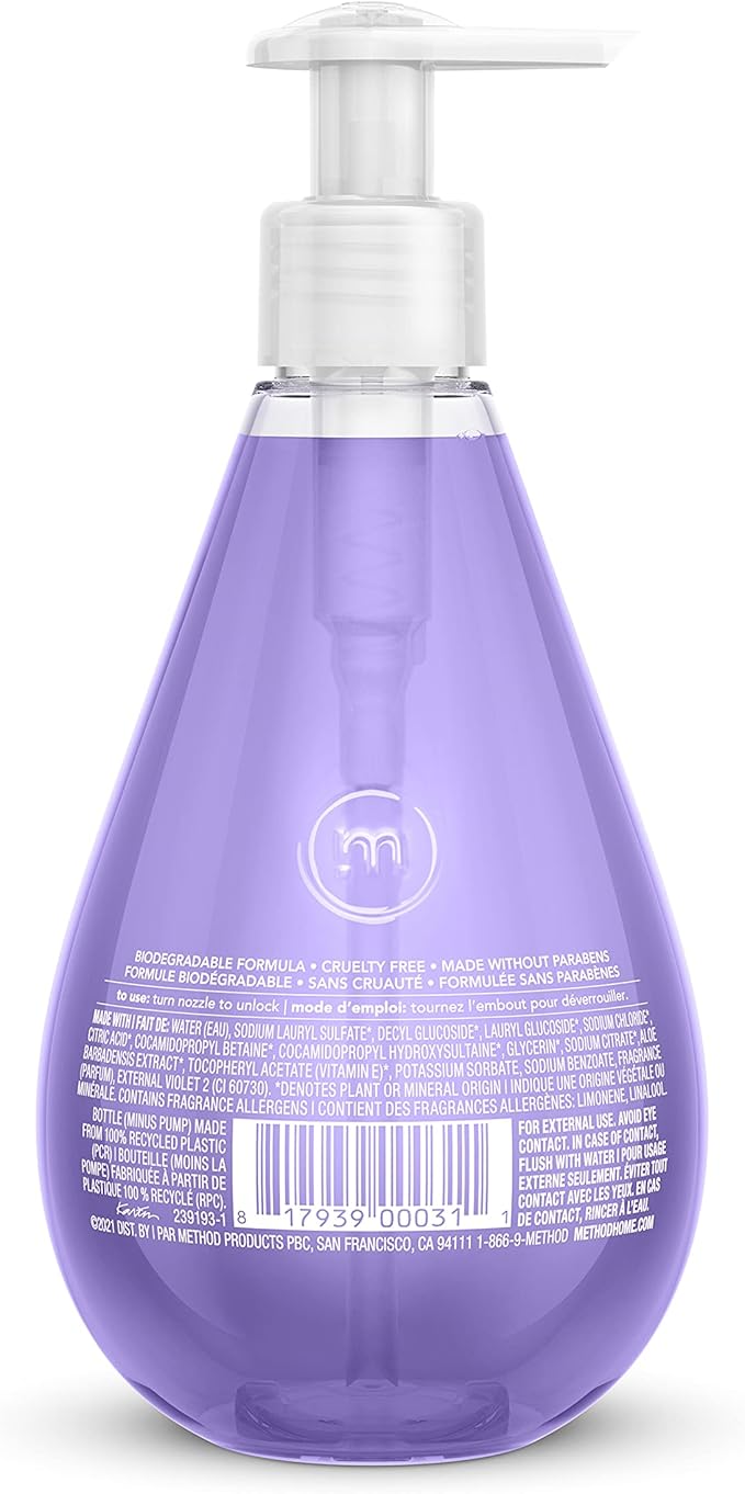 Method Gel Hand Wash, French Lavender, 12 Fl Oz (Pack of 1)