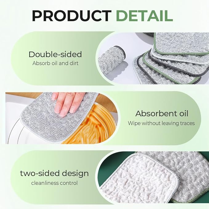 Multipurpose Wire Dishwashing Rags, 2025 New Non Scratch Wire Dishcloth Scrubbing Double Sided Rags, Wire Washing Cloth Dish Rags for Washing Dishes Household Supplies (10)