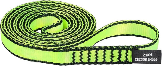 18MM Nylon Climbing Sling Runner - 23KN CE2008/EN566 Certified Outdoor Climbing Webbing for Rock Climbing, Rappelling, Mountaineering, Swing Gear, Outdoor Adventures & Emergency Anchoring