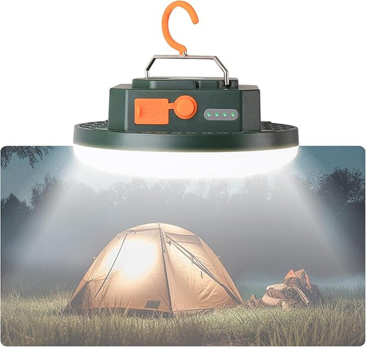 10000mAh Rechargeable Tent Light 3 Lighting Modes, 4000LM LED Portable Camping Lantern, IPX5 Waterproof, 30W Hanging Tent Light with Magnet, for Emergency & Gift