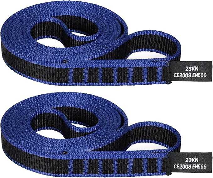18mm Nylon Climbing Sling Runner 23KN CE2008/EN566 Certified - Webbing Straps for Outdoor Rock Climbing, Rappelling, Swing, Yoga Hammock etc