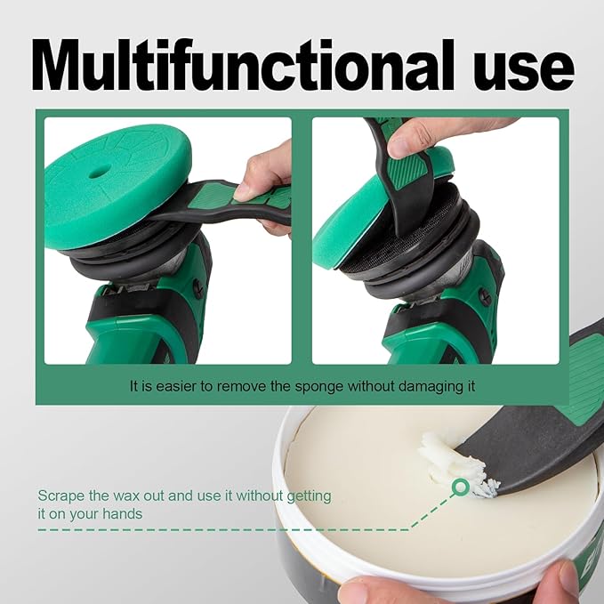BATOCA Foam Buffing Polishing Pad Conditioning Brush, Cleaning Recondition Spur Tool for Woolen, Microfiber Polishing Compound Pads, Bonnets, 2 Pack