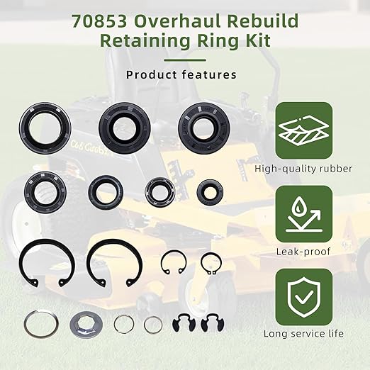 70853 Overhaul Rebuild Retaining Ring Kit 70853 Seal kit Fit for Lawn Mower Hydro-Gear Cub Cadet Lawn Mower Transmission