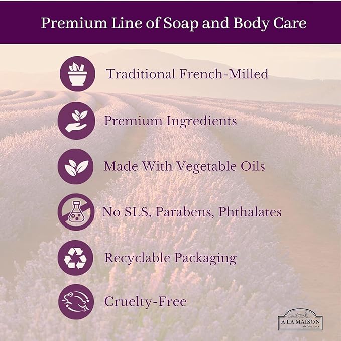 A LA MAISON French Liquid Hand Soap, Fresh Sea Salt - Natural Hand Wash Made with Essential Oils - Biodegradable, Plant-Based, Vegan, Cruelty-Free, Alcohol & Paraben Free (16.9 oz, 6 Pack)