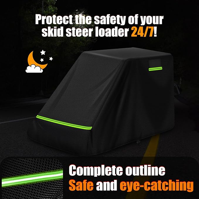 Skid Steer Loader Cover, Suitable for Bobcat Z2/650, Kubota SSV/SVL65/75, 600D Oxford Cloth Loader Cover, Waterproof, Windproof, UV Resistant