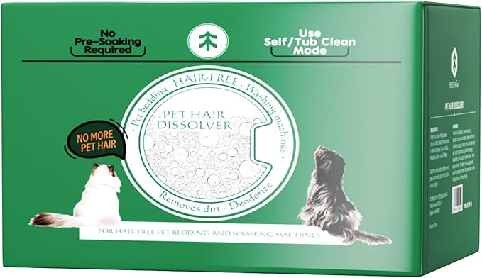 FURGONE × Seedshub Pet Hair Dissolver for Washing Machine, 96.7% Hair Dissolution, Dog Cat Hair | Stain Remover for Laundry, Pets Friendly, 12 Sachets, HE/Top/Front-Load Compatible