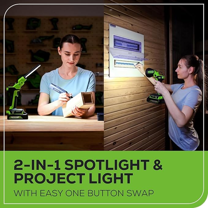 Greenworks 24V Brushless 6-Tool Combo Kit, Cordless Power Tool Set with 130MPH Blower, 6-1/2" Circular Saw, Drill/Driver, Impact Driver, Multi-Tool, Work Light & 4 Batteries