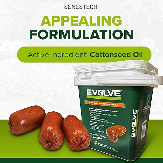 Evolve Rat Birth Control Soft Bait Sausages – 6 lbs | Scientifically Proven Rat Population Control | Not a Poison, Eco-Conscious, Long-Term Population Management