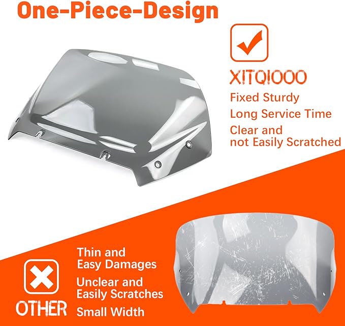 Compatible with 2023 2024 Road Glide Windshield 12" Windscreen for Harley road glide CVO/SE FLTRXSE 2023 2024 FLTRX 2024 CVO ST FLTRXSTSE 2024,Smoke