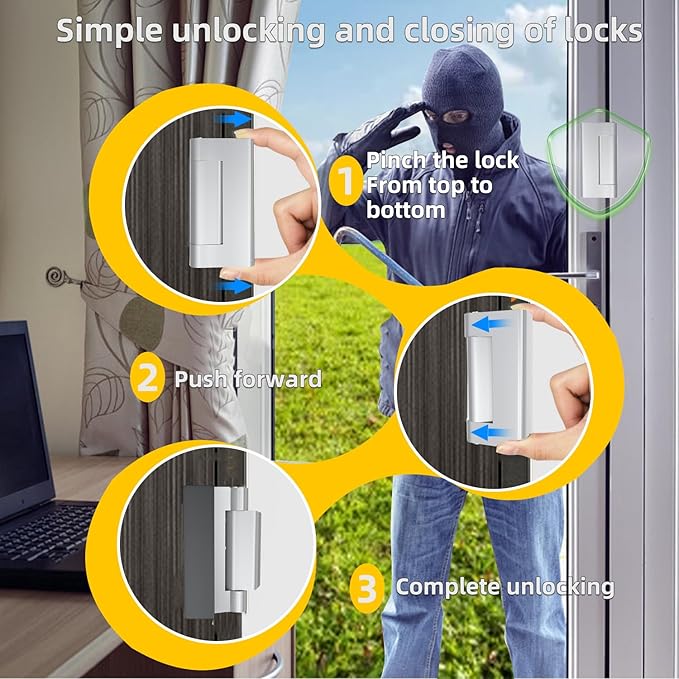1Pcs Silver Safety Lock Reinforced Buckle Household Aviation Load-Bearing 850 Pounds Special Anti Unlocking Structure Child Safety