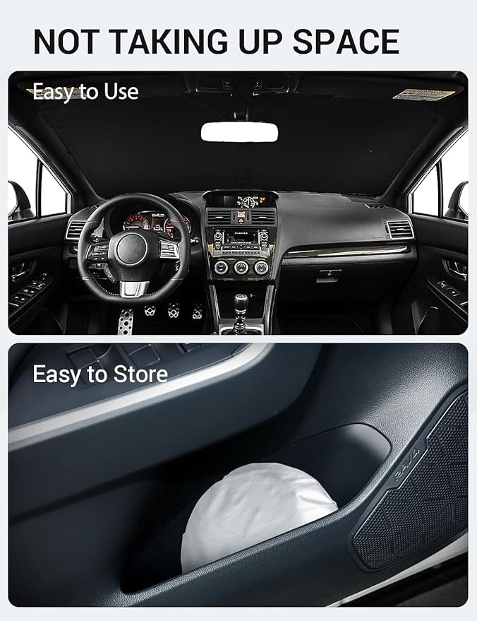Proadsy Windshield Sun Shade for Subaru Impreza WRX/WRX STI 2008-2015 4-Layer Foldable Front Sunshade Protector Sun Visor Blocks UV Rays Keep Car Cooler