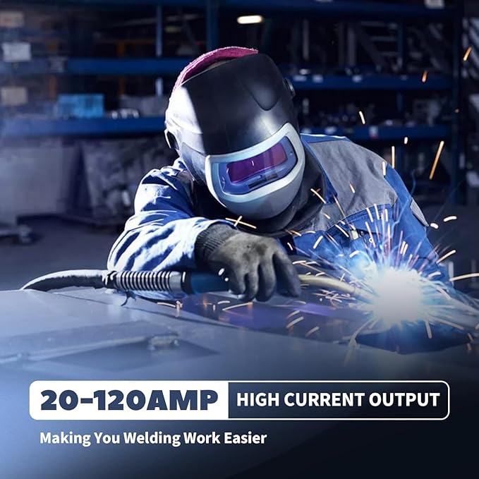 Handheld Welder Machine, 110V IGBT Inverter Portable Welding Machine with 6 Variable Current Adjustment, 20-120Amp Portable ARC Welder for 1/16''-1/8'' Welding Rod