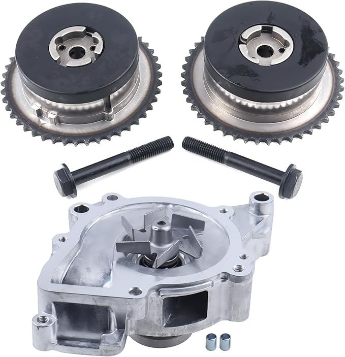 Engine Timing Chain Kit w/Head Gasket Set with Water Pump VCT Selenoid Actuator Gear for 2009-2017 Chevy Equinox Malibu Buick Lacrosse Regal Verano GMC Terrain 2.4L 2.2L 94201S HS26517PT 90537632