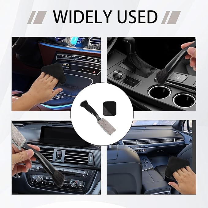 Car Screen Cleaner and Interior Detailing Kit, Microfiber Cloth Duster Brush Cleaning Wipes for Car Touchscreen Dashboard Dust, Auto Cleaning Tools Set Fit for Car Owner
