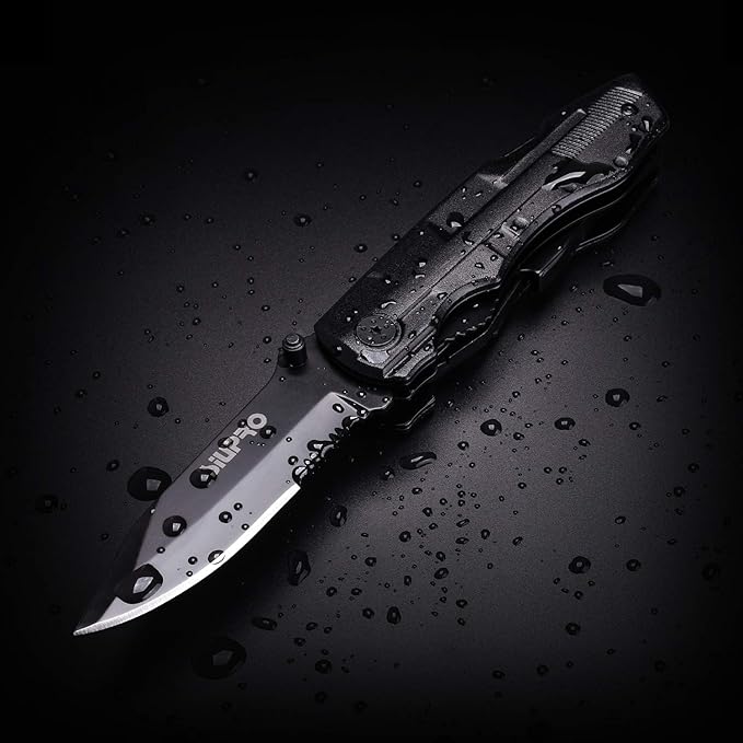 Multitool Pocket Knife for Men, Tactical Folding Multi Tool, Christmas Stocking Stuffers Gifts Idea, Multipurpose Utility Plier for Camping, Survival, Hiking