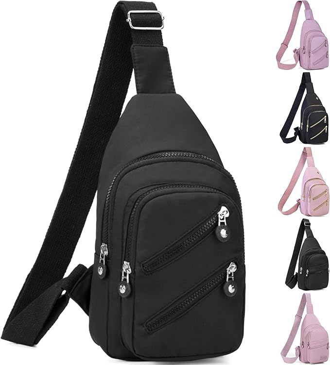 Sling Bag Crossbody Sling Backpack for Women, Small Chest Bag Daypack Fanny Pack Cross Body Bag for Outdoors Hiking Traveling