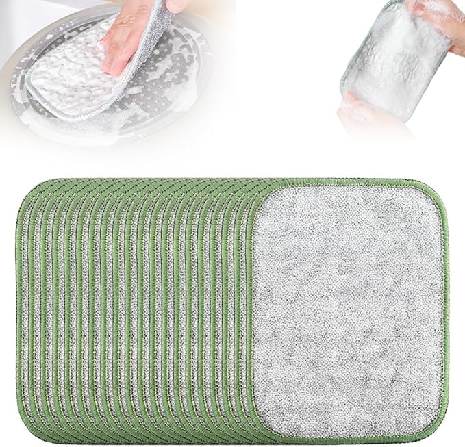 Multipurpose Wire Dishwashing Rags, 2025 New Non Scratch Wire Dishcloth Scrubbing Double Sided Rags, Wire Washing Cloth Dish Rags for Washing Dishes Household Supplies (20)