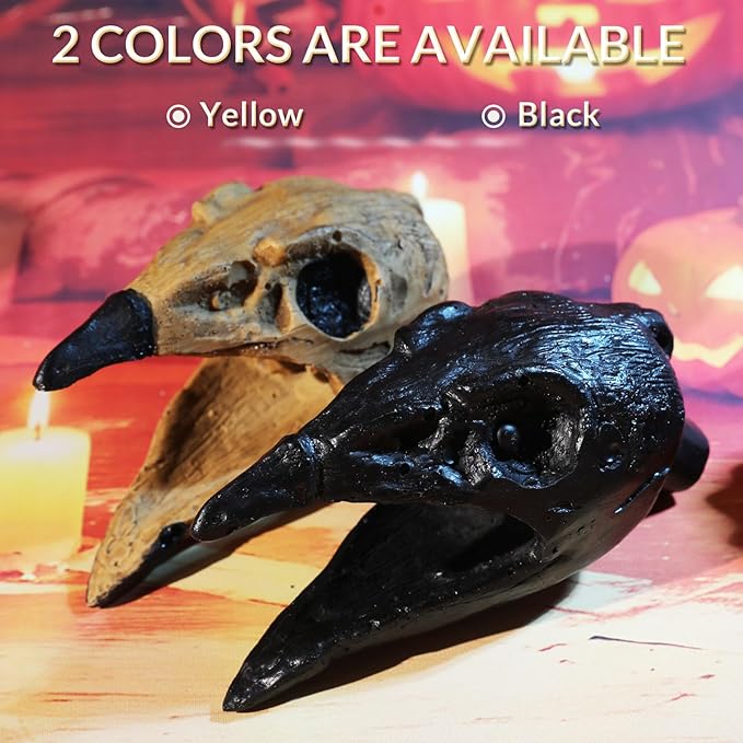 Aztec Crow Death Whistle - Ghost Scream Whistle for Halloween, Pranks, Decor, Self Defense - Loud Human-Like Scream - for Wilderness Survival - Yellow