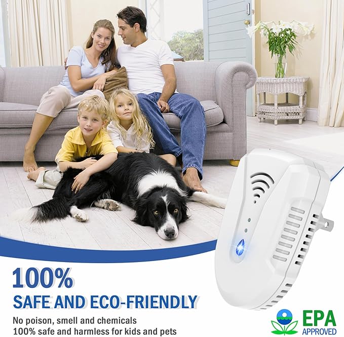 2025 Upgraded Version Ultrasonic Pest Repeller 6 Pack, Mouse Repellent Indoor Plug in, Insect Ultrasonic Repellent for Bugs Roach Insect Mice Spider Mouse Mosquito Ant, 3 Mode Switching (6 Pack)