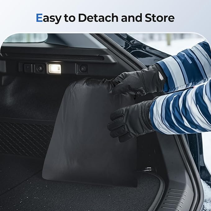 FLORICH Car Windshield Cover for Ice and Snow Standard Winter Frost Hail Protector for Most Car, Truck, SUV, Van and MPV (66x 47Inch)