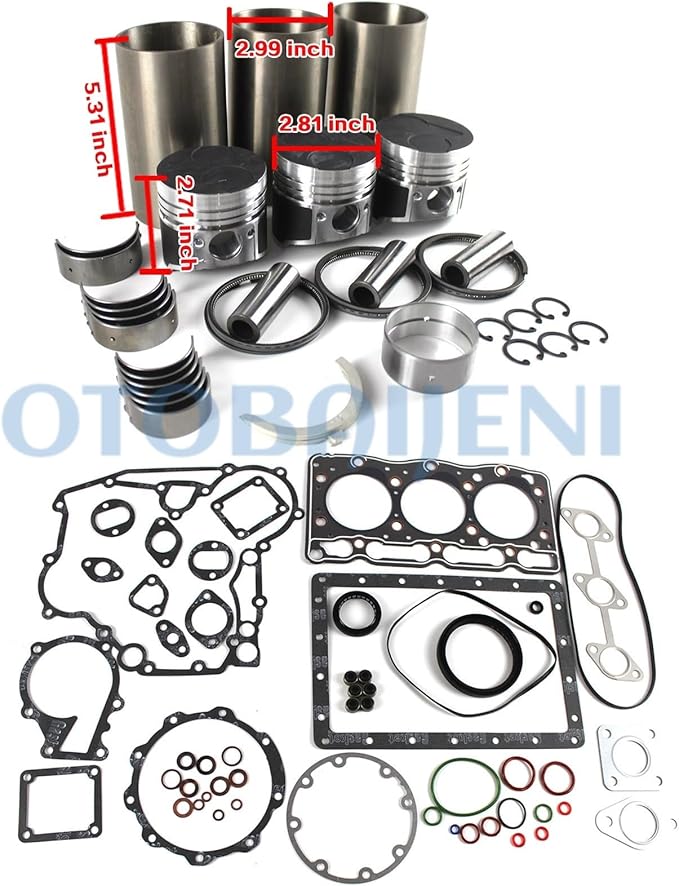 D905 Engine Overhaul Rebuild Kit for Kubota Engine D905 D905E D905B D905BH D905-IDI Tractor B1700DT BX2200D BX23LB BX22 Engine Rebuild Repair Aftermaket Parts