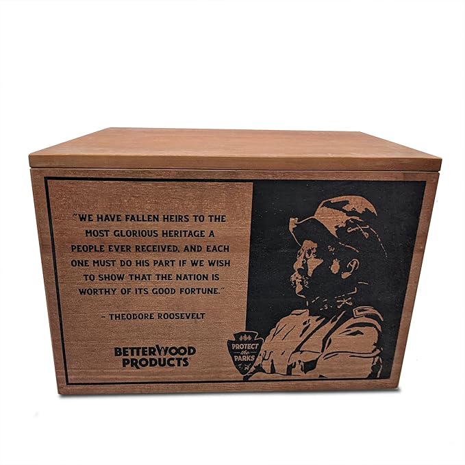 Betterwood Products 04405 Fatwood All-Natural Resin Firestarter in Wooden Crate for Refilling or Home Decorating, Yosemite, 13 Pound