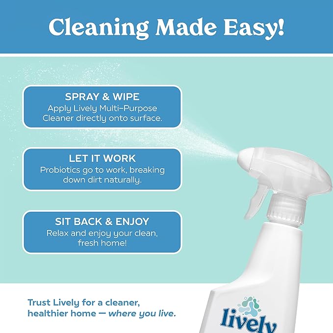 Lively Complete Household Cleaning Bundle – Multi-Purpose Cleaner, Degreaser, and Laundry Stain Remover