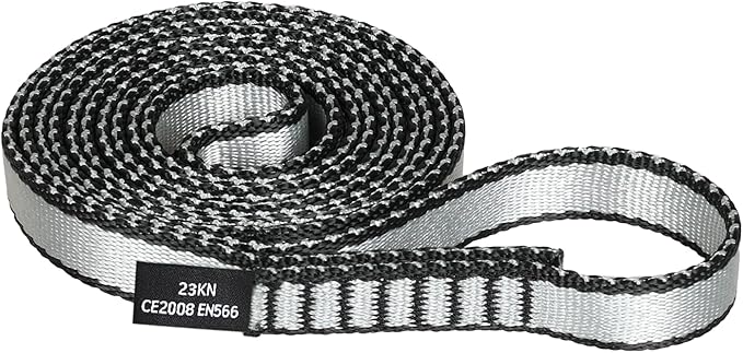 18MM Nylon Climbing Sling Runner - 23KN CE2008/EN566 Certified Outdoor Climbing Webbing for Rock Climbing, Rappelling, Mountaineering, Swing Gear, Outdoor Adventures & Emergency Anchoring