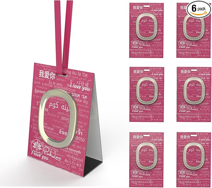 Car Air Freshener Hanging Car Fresheners Long Lasting CAR Air Fresheners Odor Eliminator, Essential Oil Fragrance for Home or Auto for Women Men Gifts Ideas (6 Packs, Pink Love)