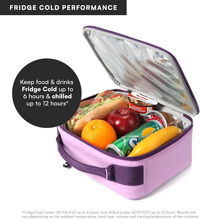 Titan Fridge Cold Lunch Box With 2 350g Ice Walls®, Lavender
