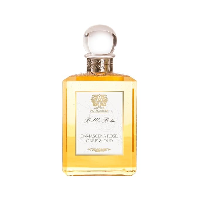 Antica Farmacista Bubble Bath - Relaxing Foam Bath with Honey, Jojoba Oil & Aloe Vera - Luxury Gift for Any Occasion - Damascena Rose, Orris & Oud, 16 fl oz