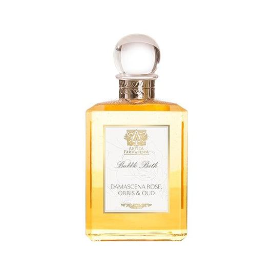 Antica Farmacista Bubble Bath - Relaxing Foam Bath with Honey, Jojoba Oil & Aloe Vera - Luxury Gift for Any Occasion - Damascena Rose, Orris & Oud, 16 fl oz
