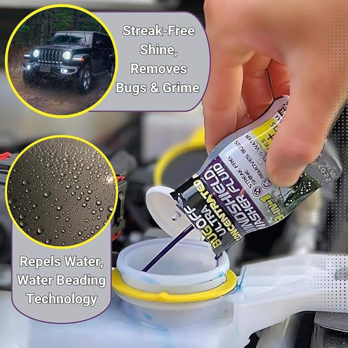 BUGOFF Windshield Washer Fluid Ultra-Concentrated