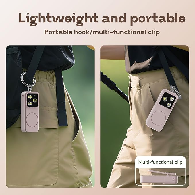 Personal Alarm Keychain for Women, Emergency Safety Device with LED Light, Reusable for Self Defense, Jogging & Travel Protection (Black)