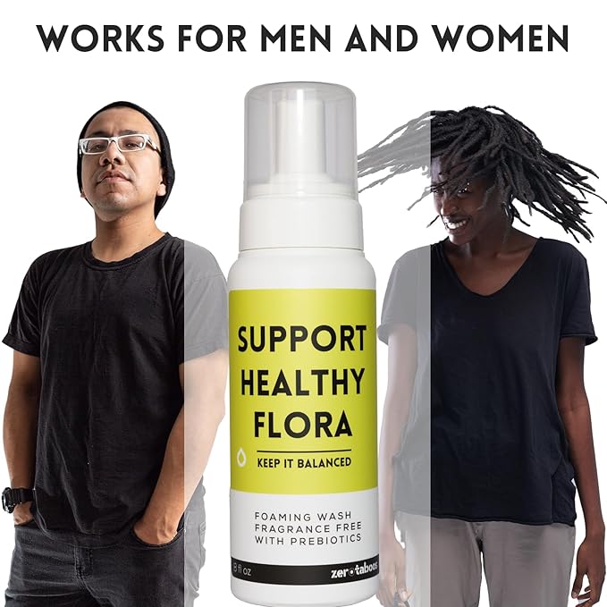 pH Balance Feminine Wash for Women & Men – Fragrance-Free Unscented Foam Cleanser for Intimate wash, Prebiotic pH Cleanser, Sensitive Daily Hygiene Wash