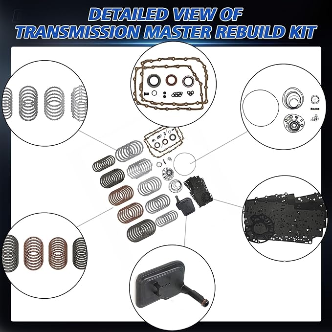A76L90 6L90E 6L80 6L80E Transmission Master Rebuild Kit Overhaul w/Filte Fits for Escalade STS-V, Camaro Silverado Express 1500 2500 3500 Car Aftermarket Parts