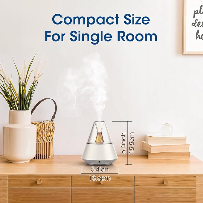 Essential Oil Diffuser, Modern Style Fragrance Aroma Diffusers, Scent Fragrance Spray for Home, Office, Bedroom, Living Room, 150ml Ultrasonic Cool Mist, 6-12H Working, Auto-Off, White