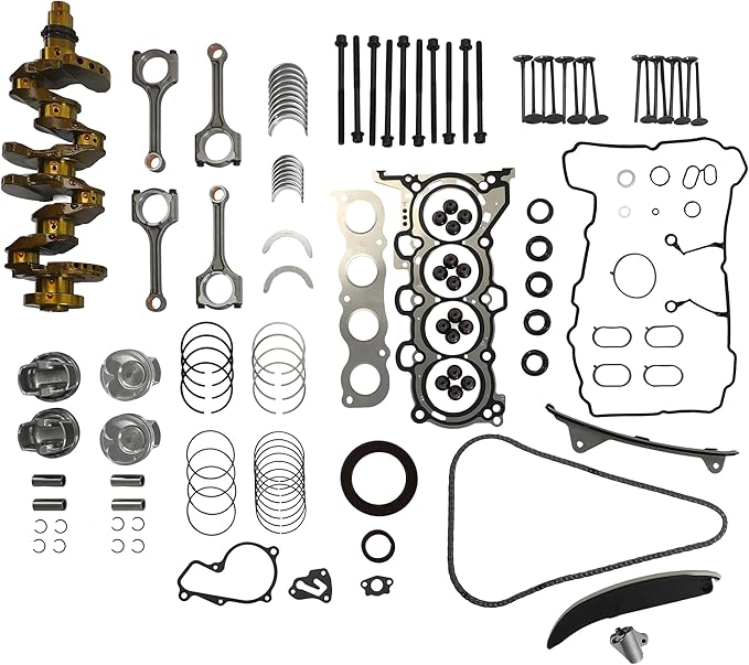 G4NC 2.0 Engine Rebuild Overhaul Kit w/Crankshaft Timing Chain Kit Head Gasket Set & Pistons Fit For Kia Sportage Hyundai Sonata Santa Fe Sport 2.0L 2013-2022