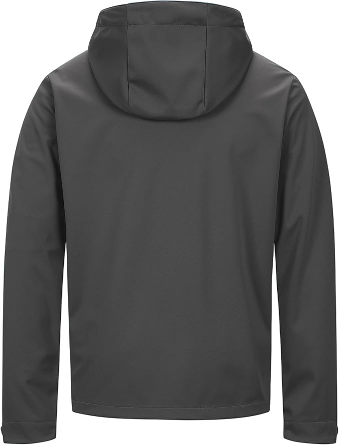 33,000ft Men's Softshell Jacket with Hood Waterproof Windbreaker Lightweight Rain Shell Jacket for Outdoor Hiking Travel