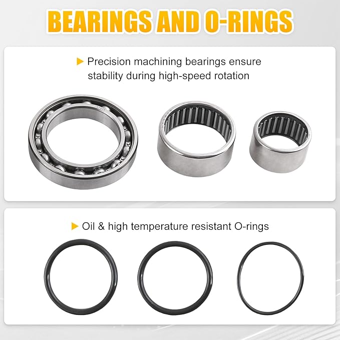 Front Differential Axle Intermediate Shaft Kit Compatible with 2012-2021 Dodge Ram 1500 Inner Axle Shaft Rebuild Kit Replaces 68146594AB 68146594AA 68257420AF 68257421AF 68257422AF 722N695BKA