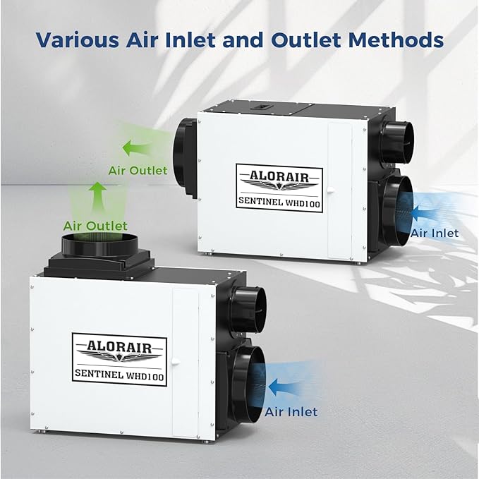 ALORAIR Whole House Dehumidifier, 90 PPD Commercial Grade Whole Home Dehumidifiers for Garages, Water Damage Restoration, 2300 Sq.Ft dehumidifiers for Crawl Space