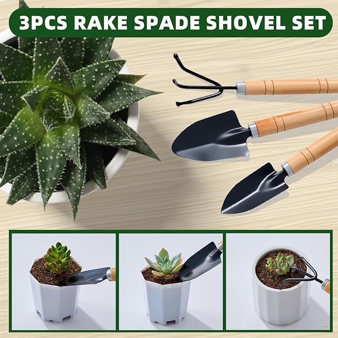 Gardening Tool Set 175pcs – Bonsai & Succulent Care Kit, BPA-Free Plastic, Organic Non-GMO – Stress Relief Gift for Parents, ADHD, Autism – Perfect for Balcony, Yard, Bedroom