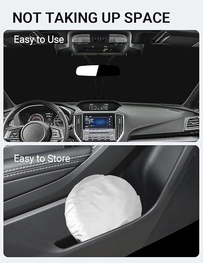 Proadsy Windshield Sunshade for Subaru Impreza 2015-2024 2025 Custom Fit WRX Sedan, Base, Premium, Limited, STI, STI Limited, Foldable Shade Sun Visor Protector Blocks UV Rays Keep Car Cooler