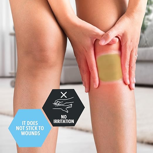 MED PRIDE Hydrocolloid Bandages 4in by 4in Adhesive Pads, Absorbent Hydrocolloid Dressings for Wounds, Burns, Ulcers, Acne, Multi-Day Use (4'' x 4'' 5 Thin)