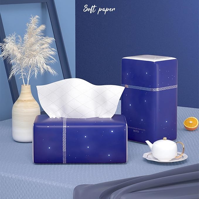 Soft Facial Napkins, Toilet Paper, Bag Cover, Not In Box, Disposable Facial Tissue, White Facial Paper Tissue, Material Native Wood Pulp Fiber NOT COTTON, 4-Ply, 3 Pack, 360 Sheet per Pack